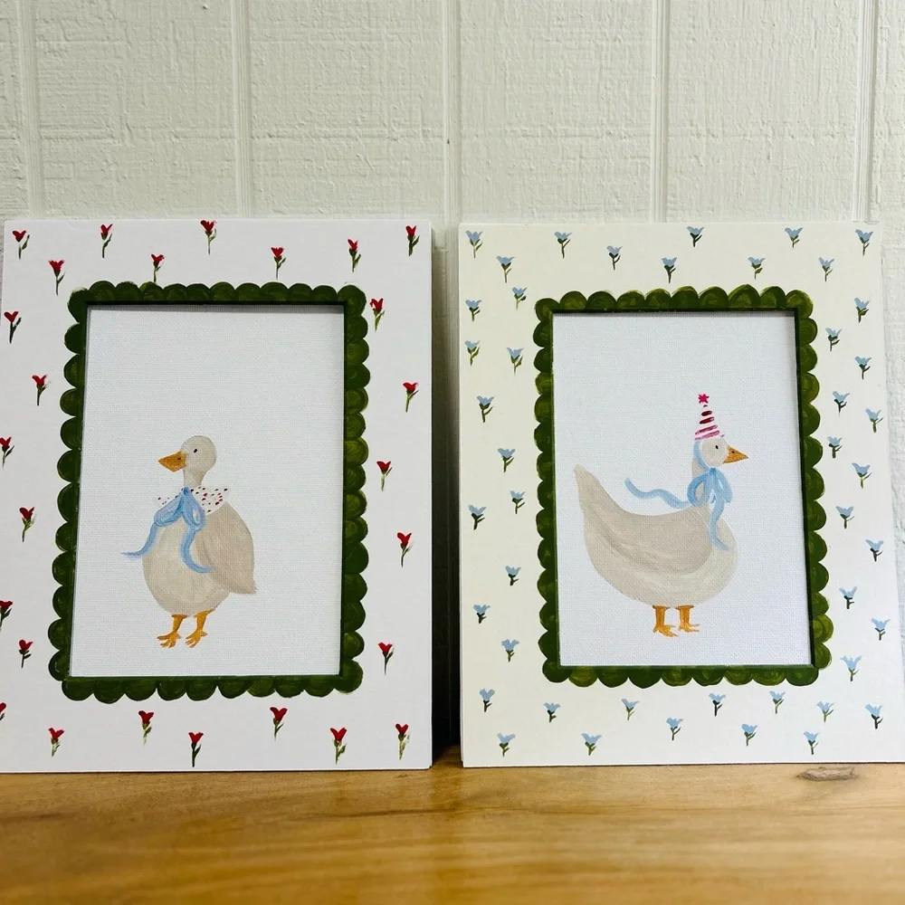 Hand painted matted frames - Picture 5 of 5